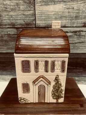 Vintage Otagiri Japan House Canister 1980s Boho Ceramic Ja
